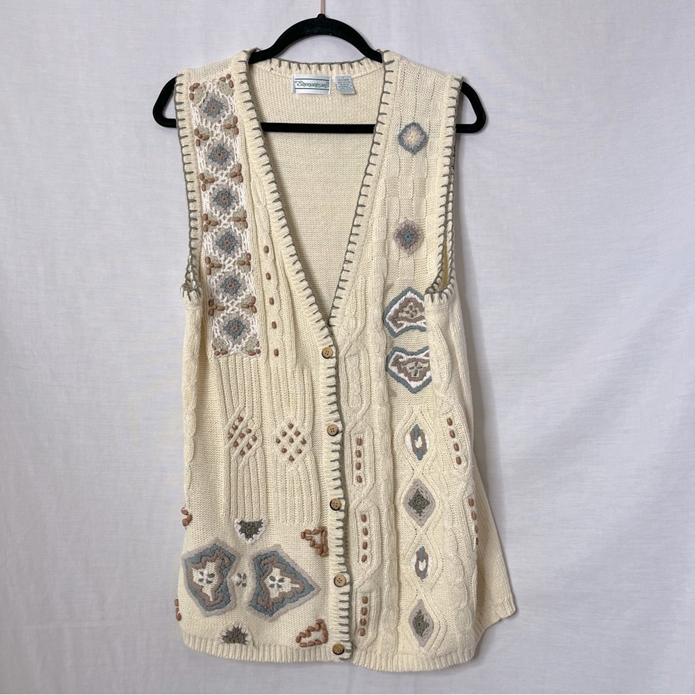 Vintage grandma knit sweater vest